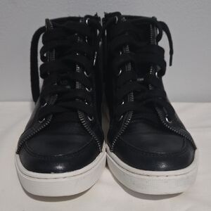 Frye & Co Black Leather Ankle Sneakers Boots